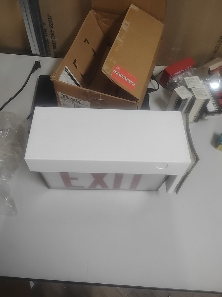 NEW KENALL XMCB/E409608 Red Letter Exit Sign. New