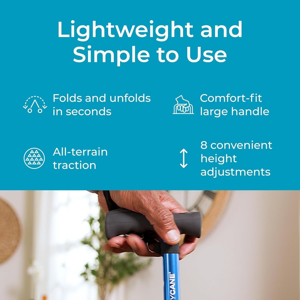 Foldable Walking Cane with T Handle