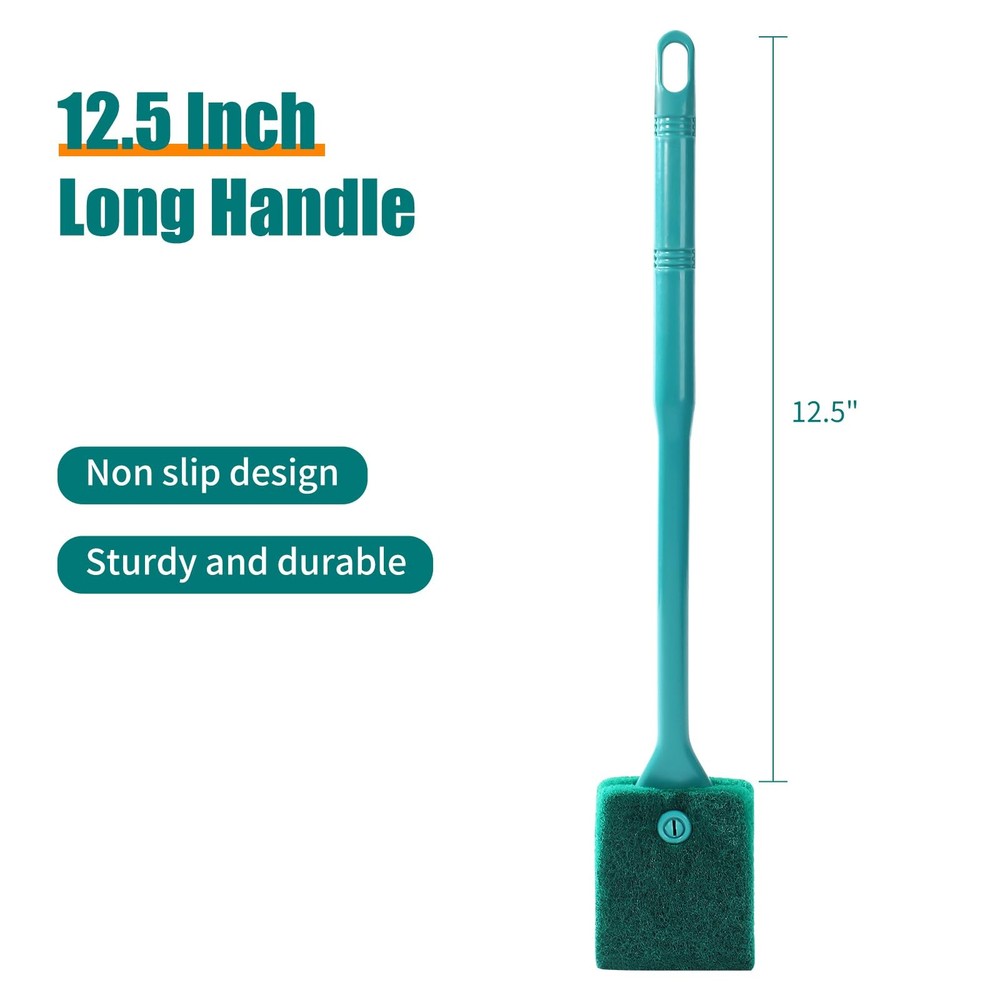 Fish Tank Cleaning Tools - Double-Sided Sponge Brush Algae Scraper