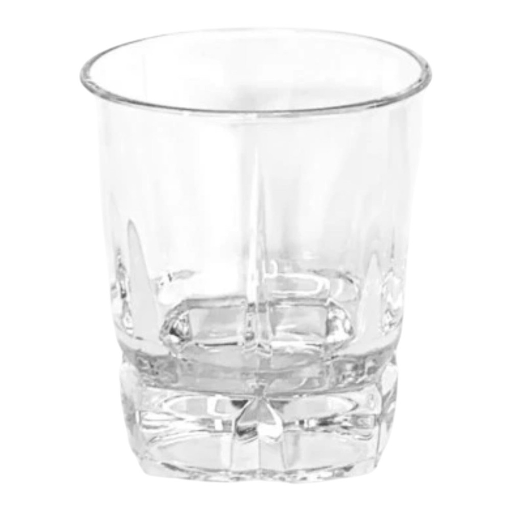 Libbey SQUIRE Vertical Horizontal Cut Heavy Double Old Fashioned Glass EUC