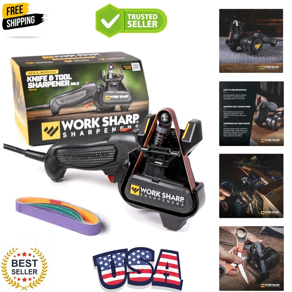 Knife and Tool Sharpener with extra replacement belts