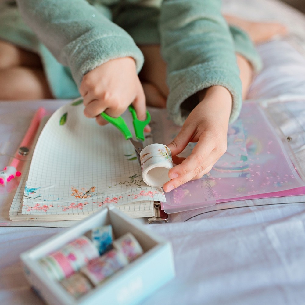 Soft PVC A7 Clear Binder Cover with Snap Button Closure 6 Ring, Pink