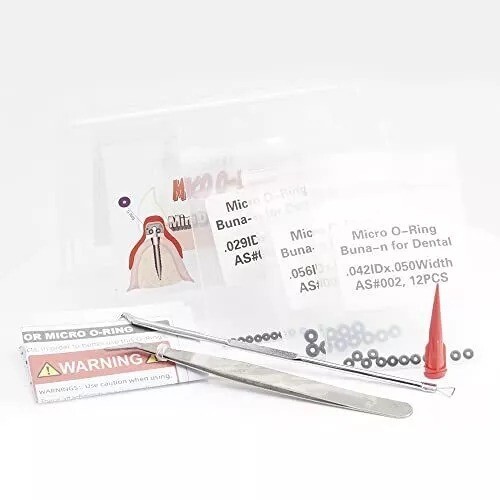 O-Ring Buna-N Tool Kit with 3 Convenient Sizes for Mini Dental Implants