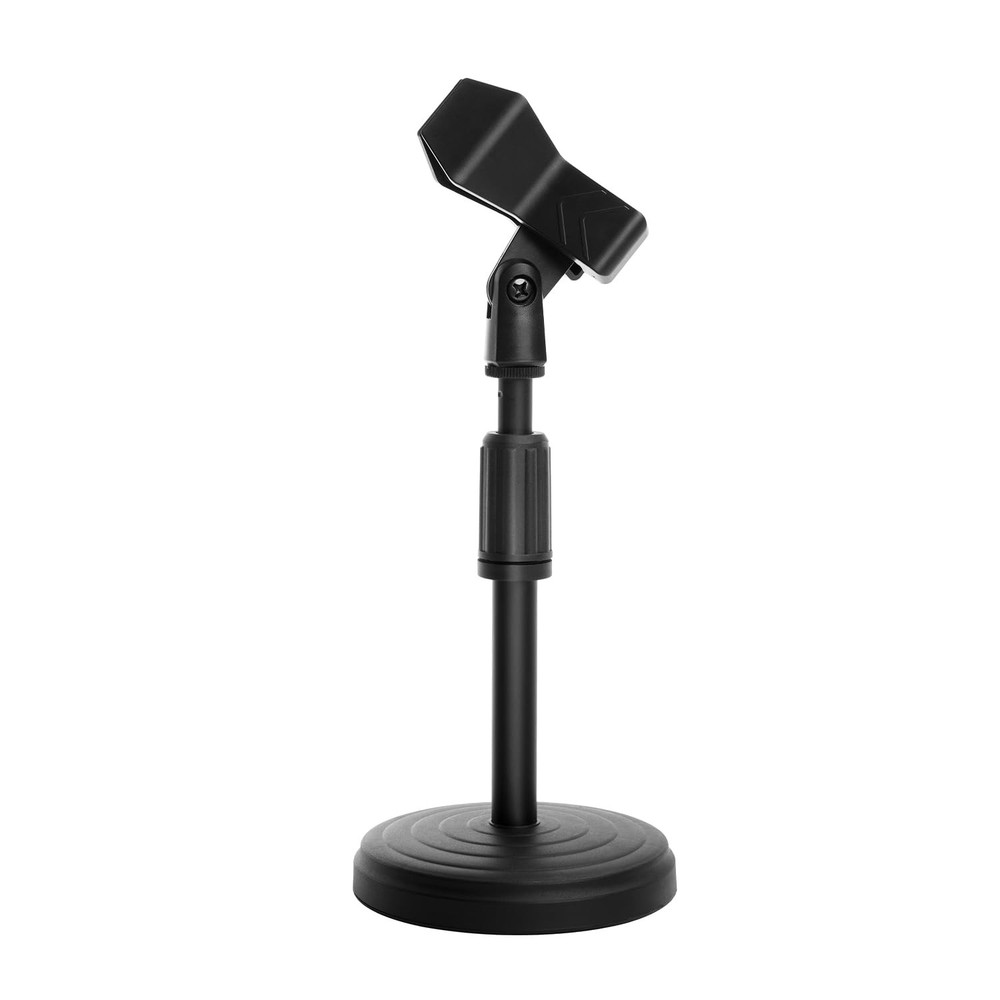 Desk Mic Stand - Upgraded Adjustable Table Microphone with M, Black