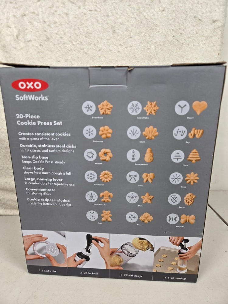 OXO Softworks 20 Piece Cookie Press Set NEW