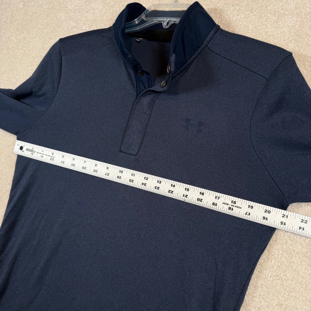 Under Armour Storm Mens Medium ColdGear Golf 1/4 Snap Pullover Blue