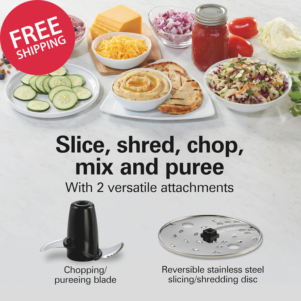 Food Processor & Vegetable Chopper for Slicing, Shredding, Mincing, and Puree, 1