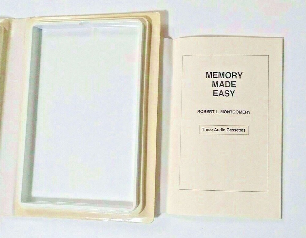 Memory Made Easy by Robert L. Montgomery 3 Cassettes + Booklet