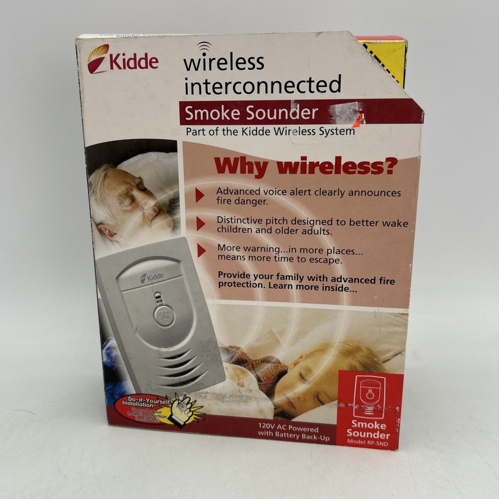 Kidde Wireless Interconnected Smoke Sounder RF-SND New