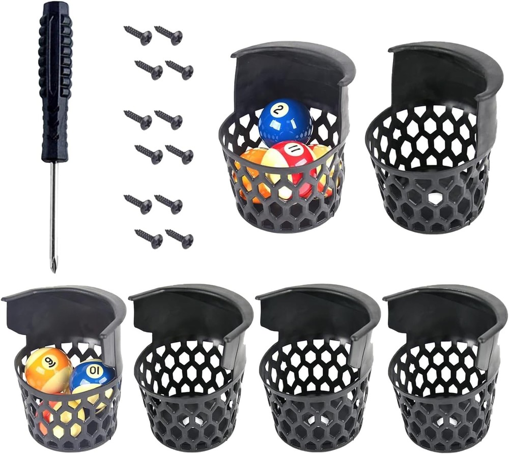 Pool Table Pockets Pockets for Billiard Table Set of 6 Plastic Web Pockets