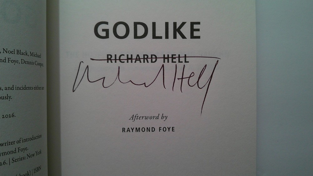 *RICHARD HELL SIGNED *GODLIKE* TELEVISION – VOIDOIDS - PUNK – BLANK GENERATION*