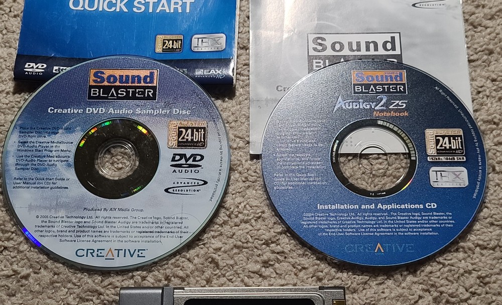 Creative Sound Blaster Audigy 2 ZS Notebook - READ DESCRIPTION!