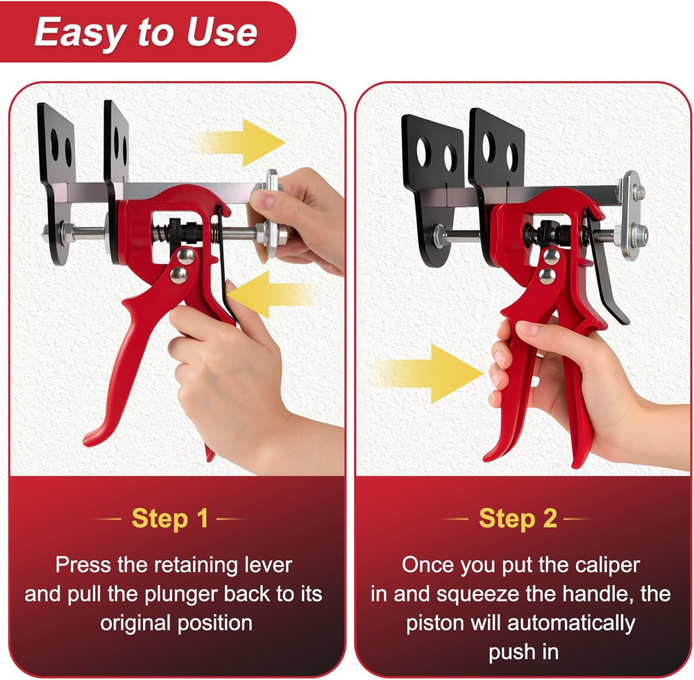 Brake Caliper Compression Tool, 4 Piston Brake Caliper Tool for Single/Twin/Quad