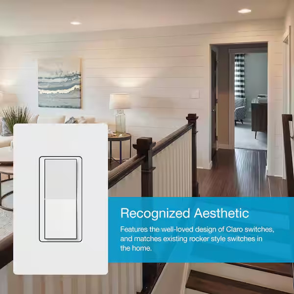 Claro Smart Accessory Switch, Only for Use with Diva Smart Dimmer Switch/Claro S