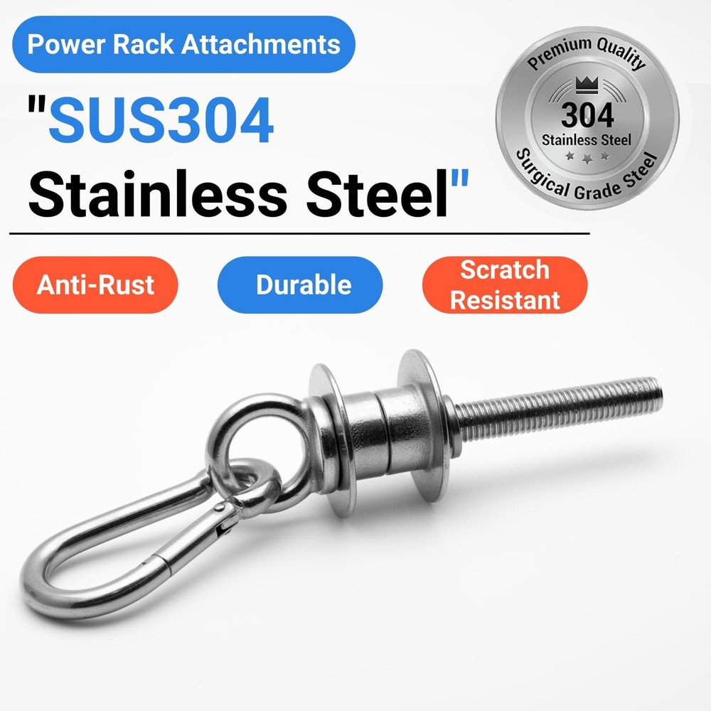 Nordic Hamstring Curl Attachment with Quick-Install, Premium Leather-Wrapped ...