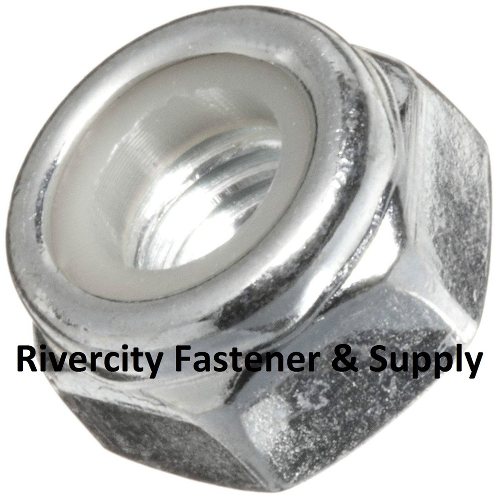 (100) 1/2-20 Nylon Insert Lock Nut Thin / Jam Half thick NTE Series Fine Thread