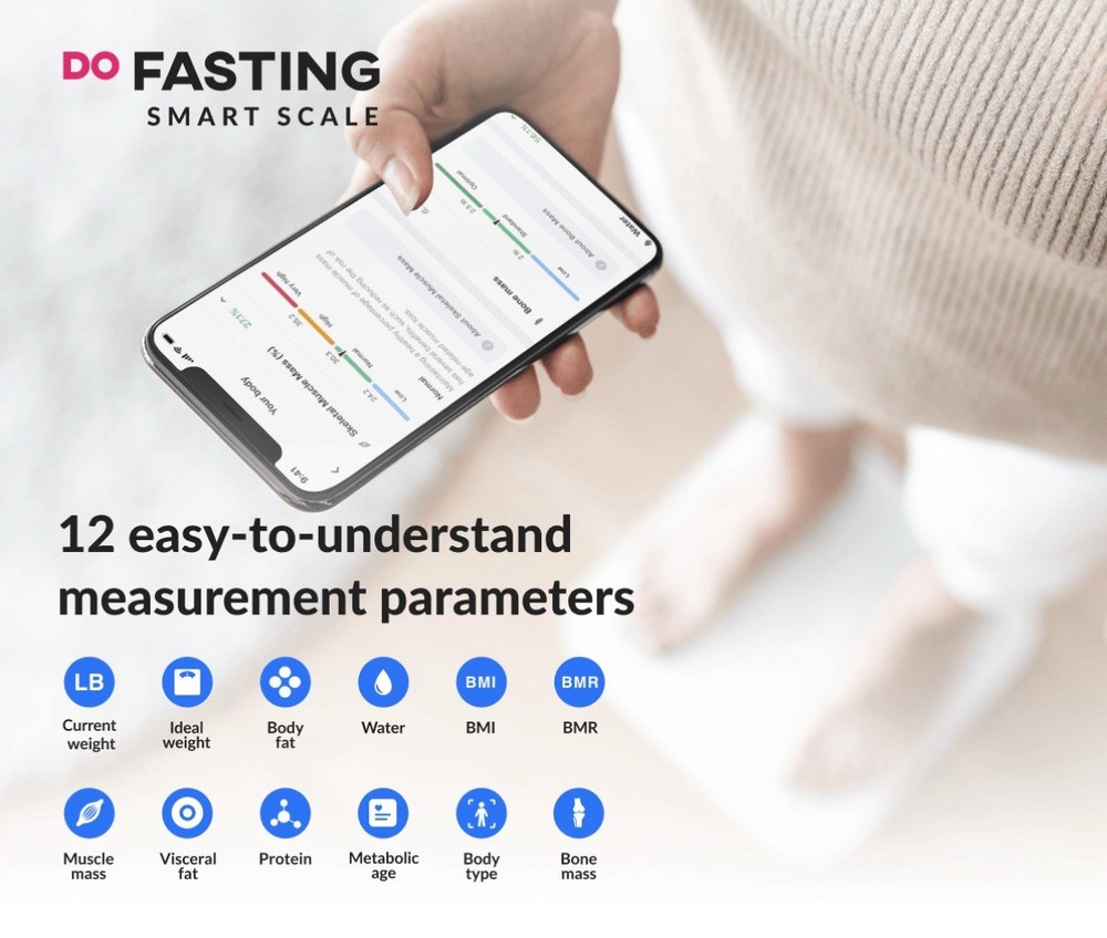 Do Fasting Smart Scale Bluetooth for IOS & Android New Sealed Fast Ship