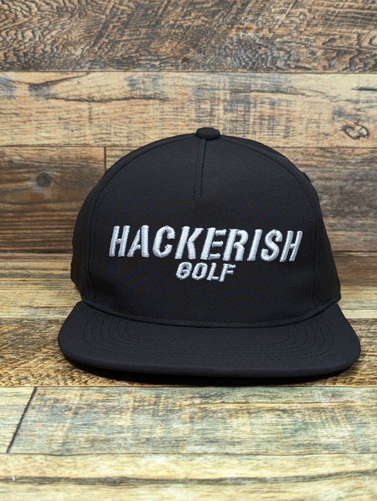 Deuce Hackerish Golf Black Strapback Hat Cap