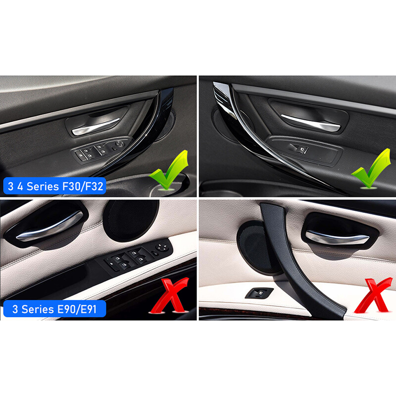 Inner Door Handle Trim Panel Pull Cover for BMW 3 4 Series F30 F31 F32 F36 L+R
