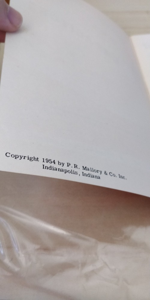 1955 ~Mallory ~ Capacitators Information Guide - illustrated Booklet