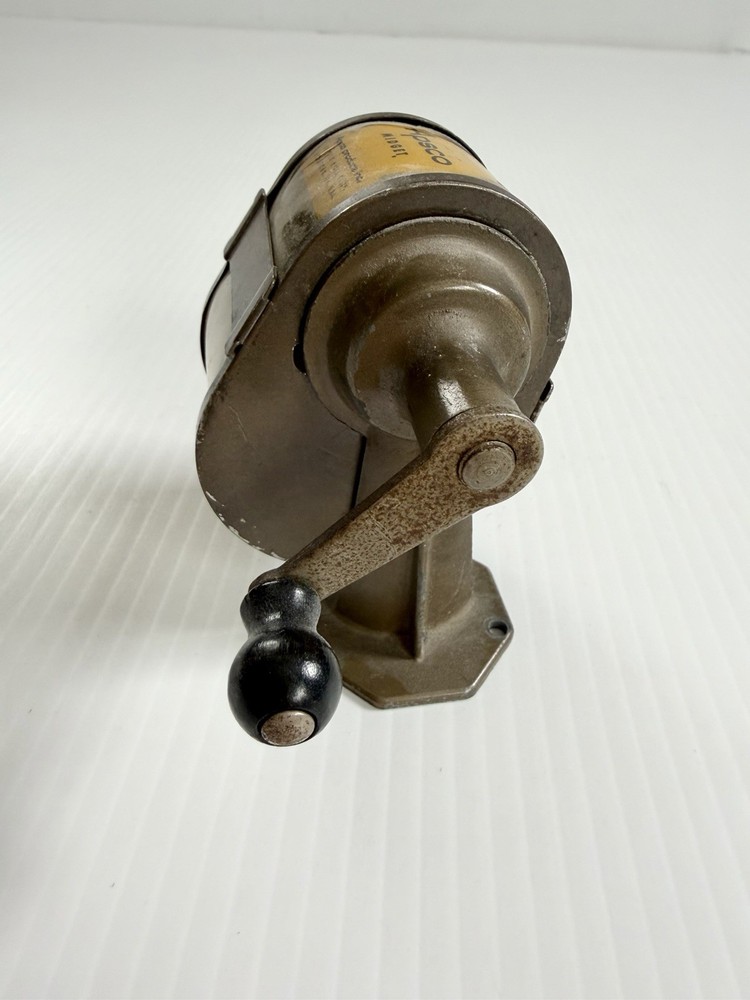 Vintage APSCO Midget Pencil Sharpener Hand Crank, Table Mount