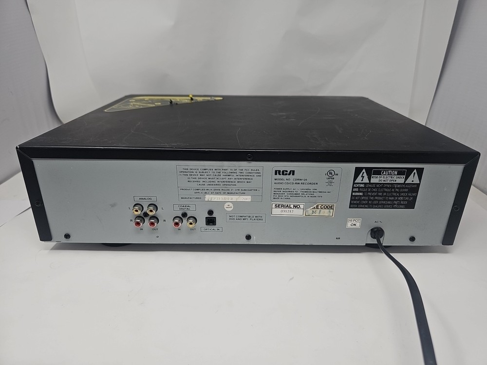 RCA CDRW120 Audio CD/CD-RW Recorder Twin Loading System No Remote Tested Working