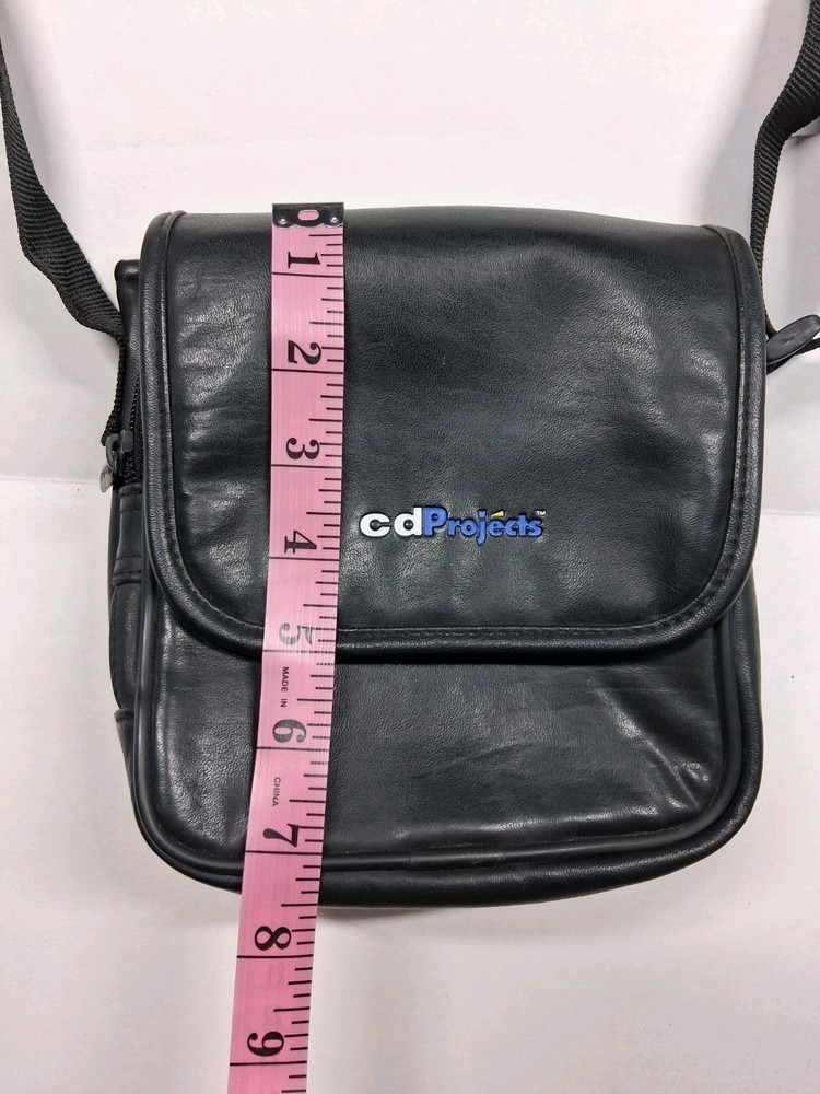 Vintage CD Projects CD Player Carrying Case Black Bag With Strap