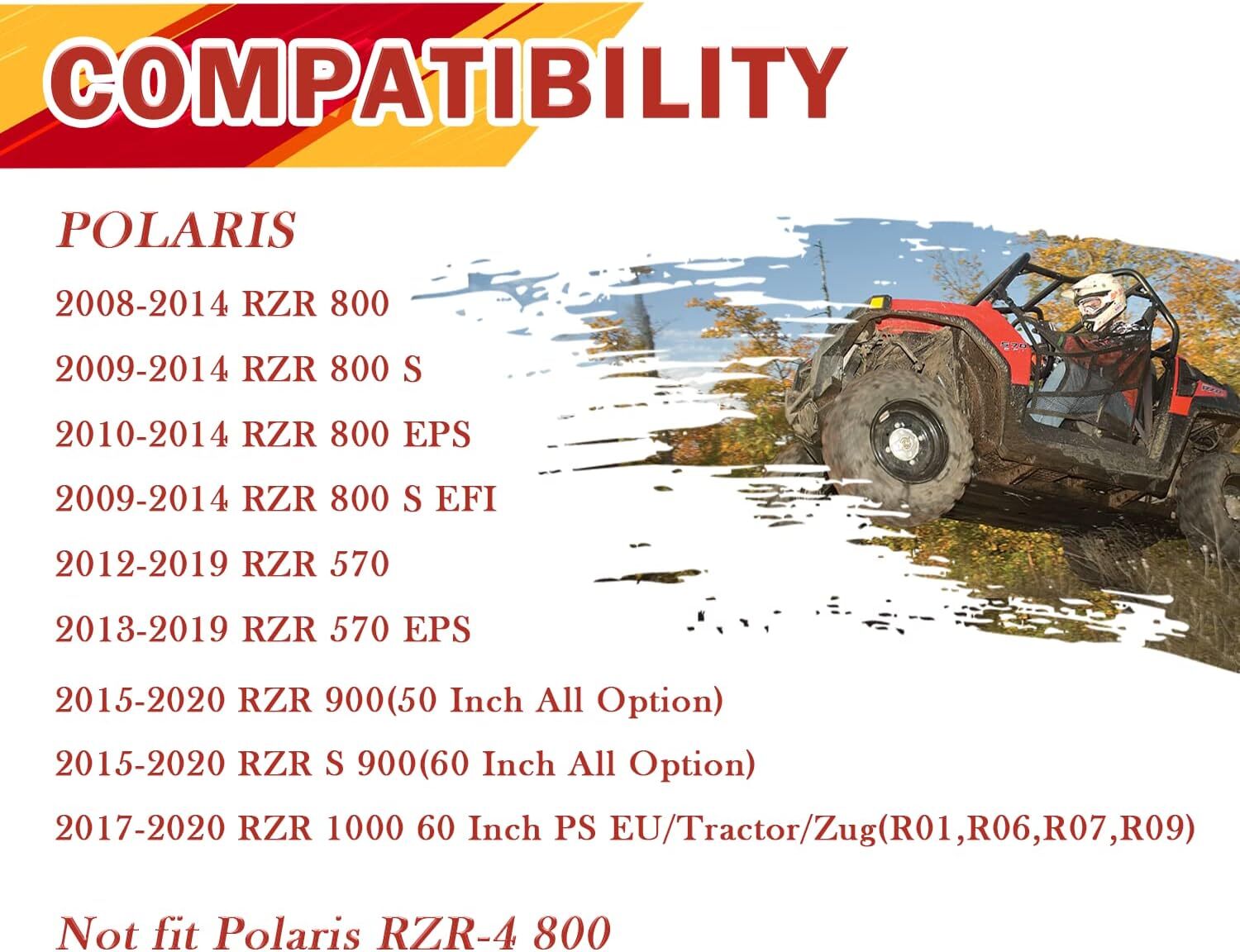 Front + Rear Parking Brake Pads For Polaris Razor RZR 570/800/900/1000 S 800 900