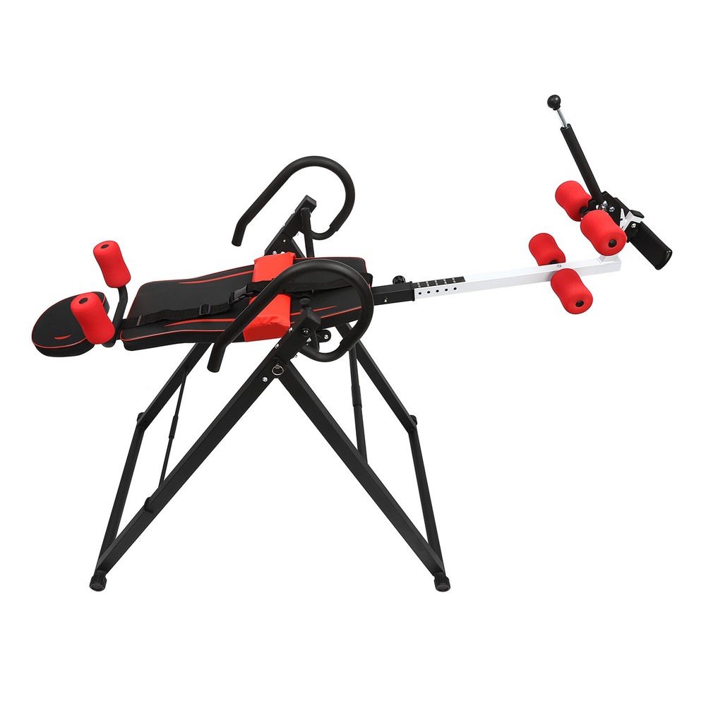Foldable Gravity Fitness Inversion Table Teeter Machine Therapy Back Pain Relief