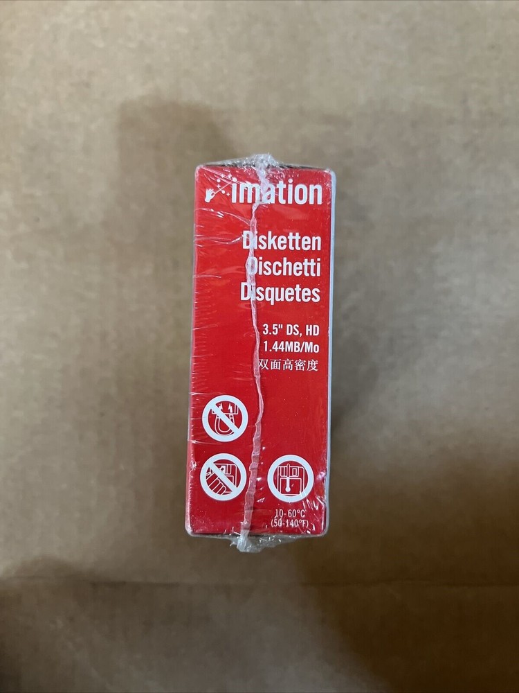New Sealed 10 Pack Imation IBM Formatted 1.44 MB Rainbow Diskettes