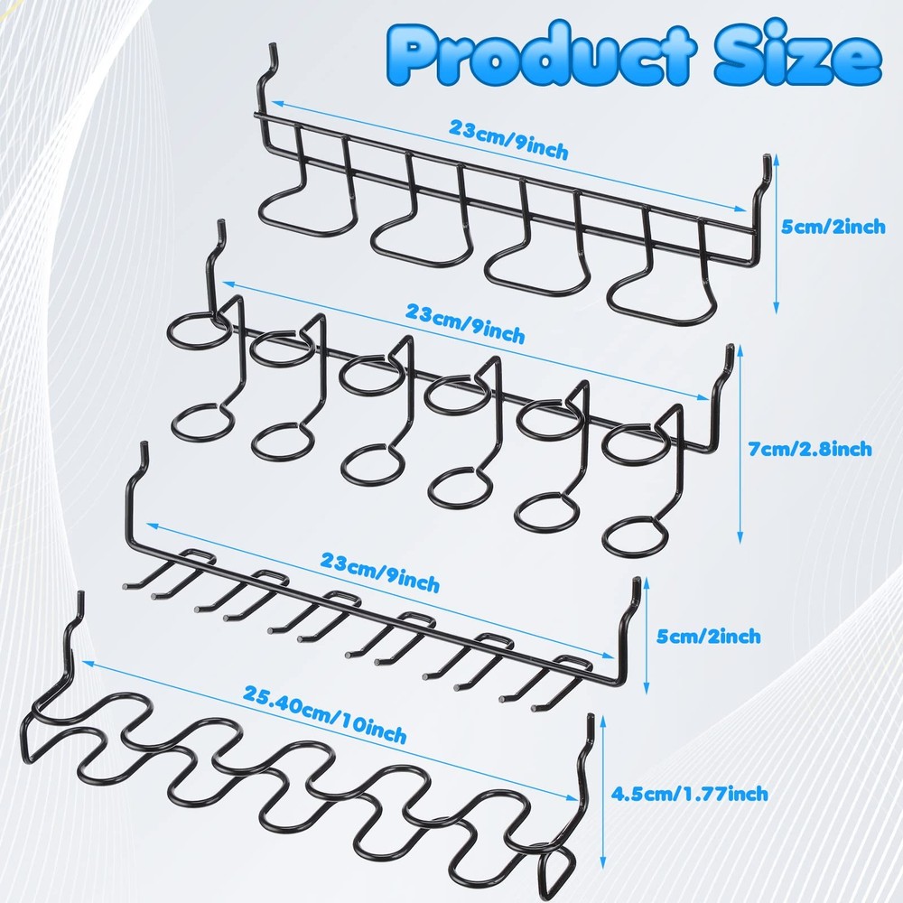 4 Pcs Pegboard Screwdriver Holders Accessories Peg Board Tool Utility Hooks P...