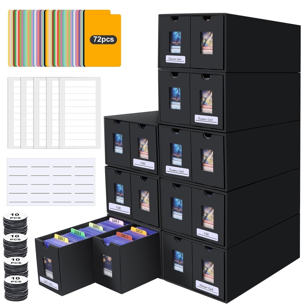 aopule 14000+ Card Storage Box, 2700+ Toploader Card Storage Box for Commander D