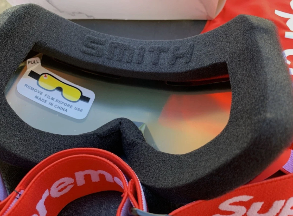 Supreme x Smith Snowboard Goggles Red FW15 Rare Limited Edition NIB