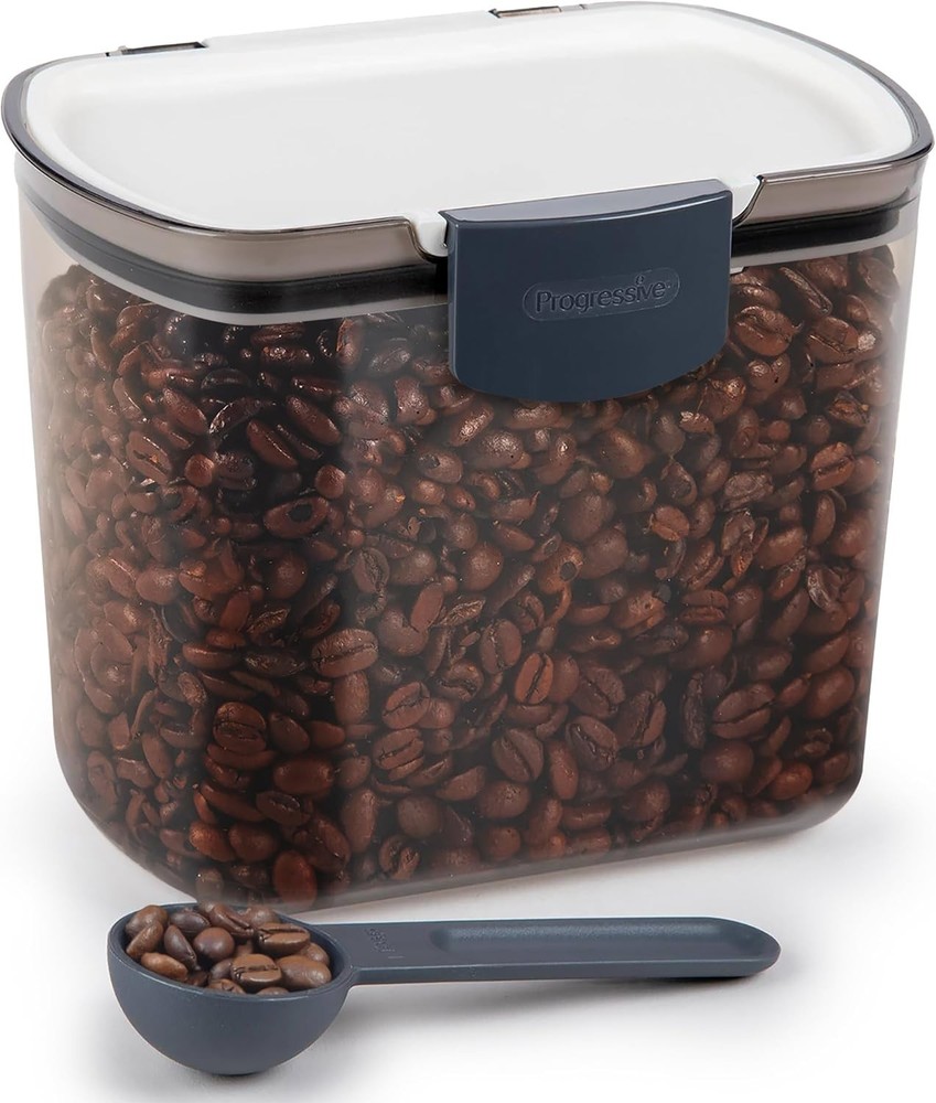 Keep Coffee Fresh: 1.5-Quart Airtight Storage Container with Easy-Catch Latch