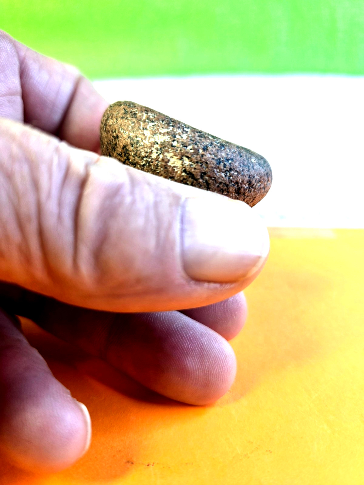 Authentic Beautiful colored well polished Granite cone personal find Mi.