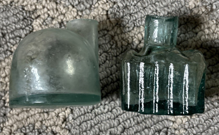 Vtg Igloo Ink Bottle & Square Ink Bottle