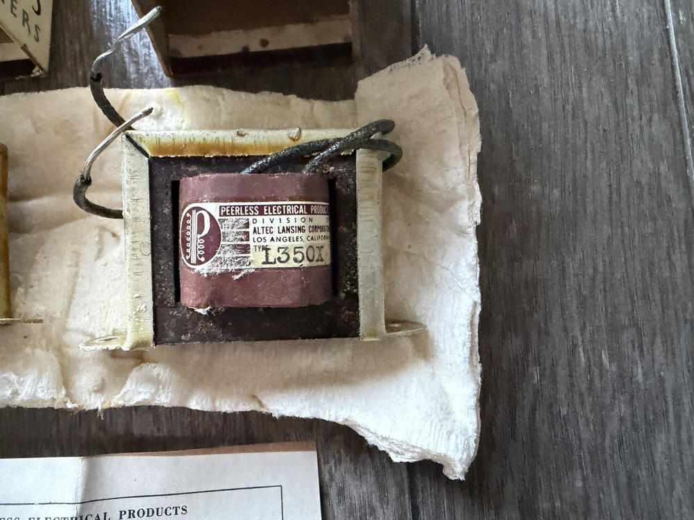 1948 Altec Lansing Peerless Equalizing Reactors L-355-X & L-350-X