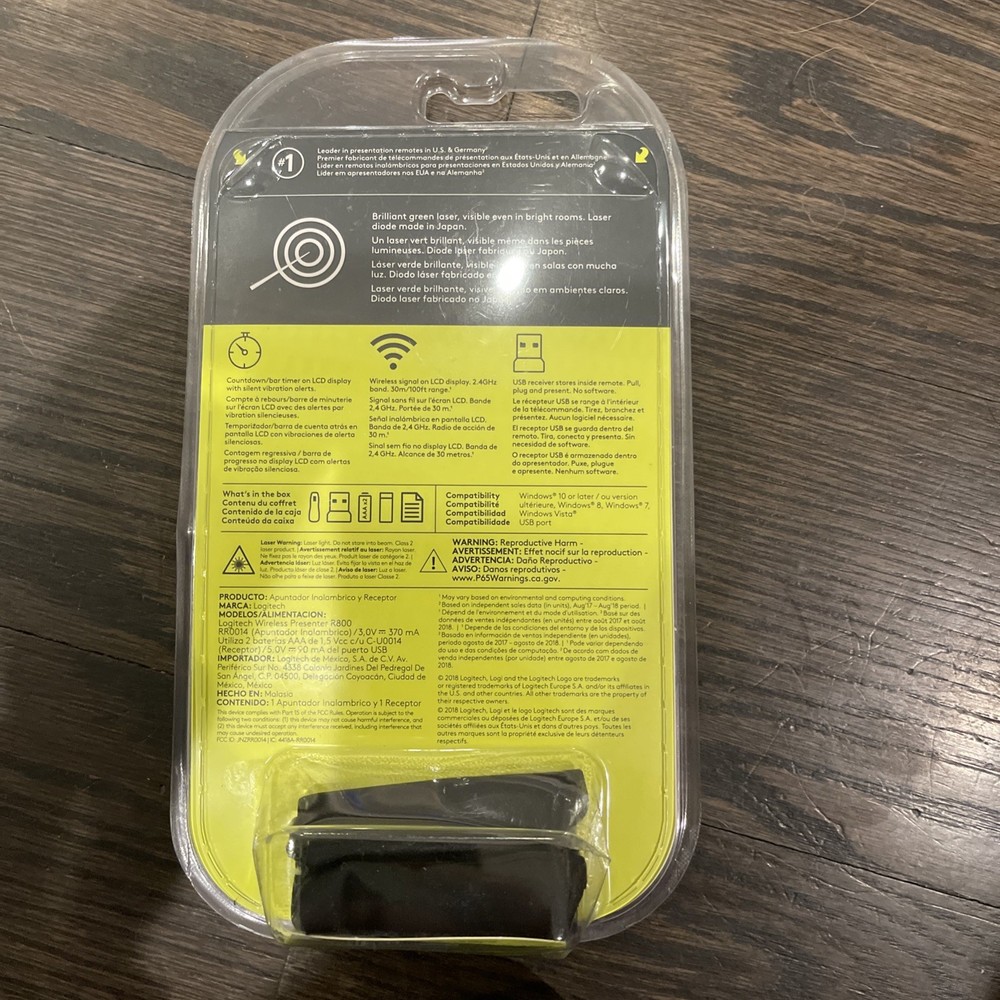 OEM Logitech Professional R800 Presentation Wireless Presenter Remote New Sealed