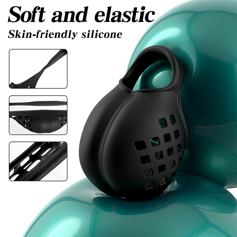 Ball-Stretcher-Enhancer-Squeeze-Scrotum-Testicle-Silicone-Ring-Delay-Ejaculation