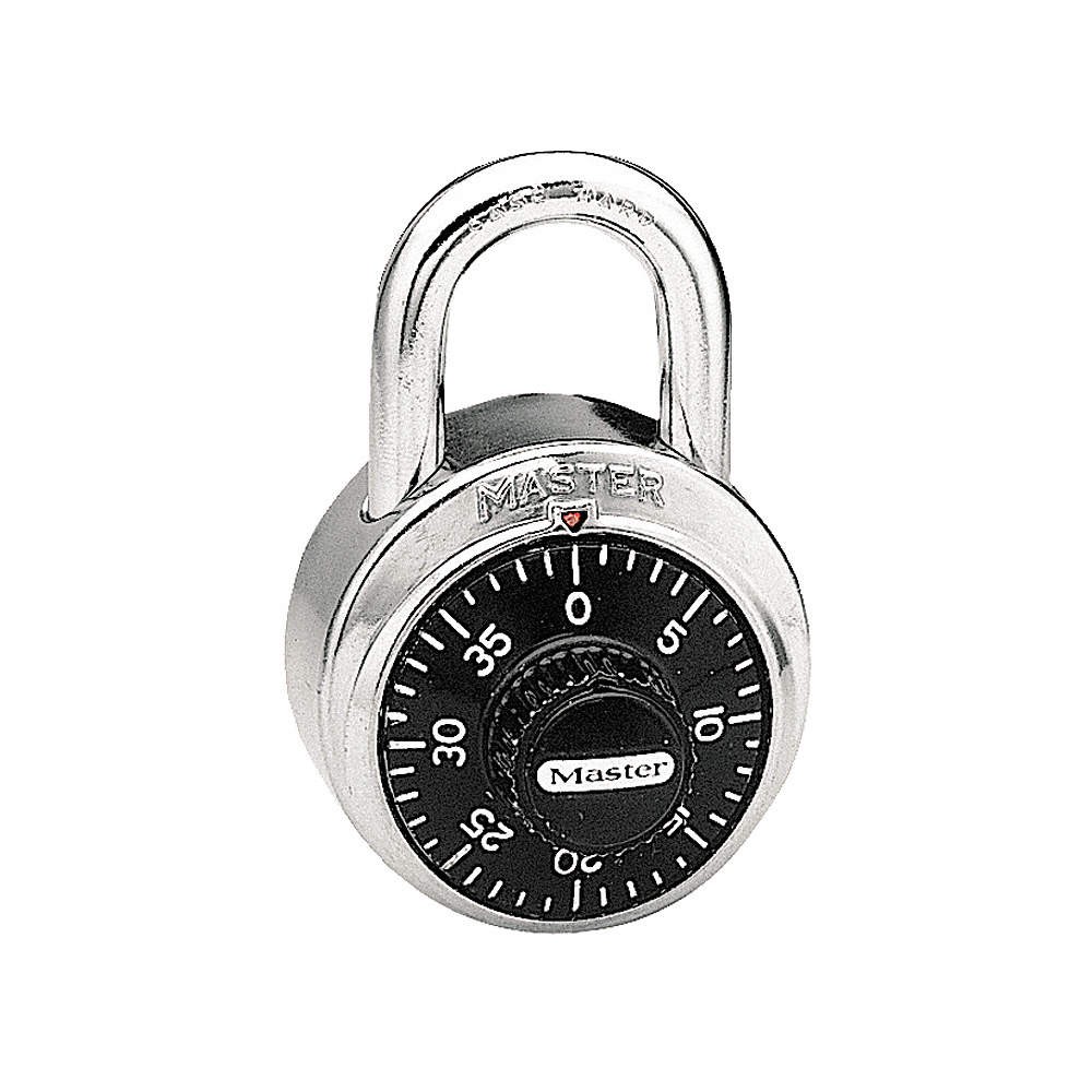 MASTER LOCK 1525 Combination Padlock,2 in,Round,Silver 1D573