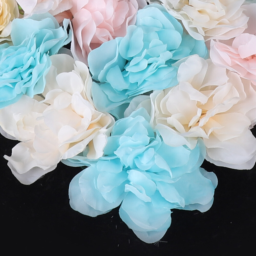 12PCS Artificial Flower Wall Panel White Hydrangea Rose Wedding Backdrop Decor.