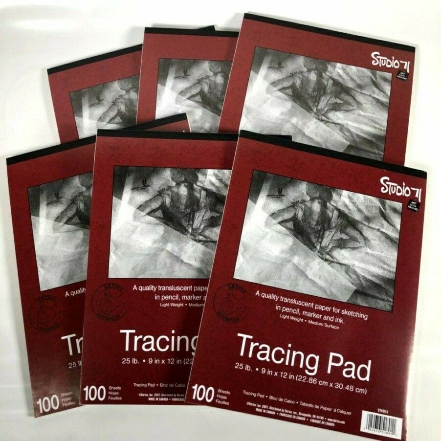 Darice Studio 71 Artist Tracing Paper Pad 25lb Medium 9" x 12" 97490-3 (6-Pack)