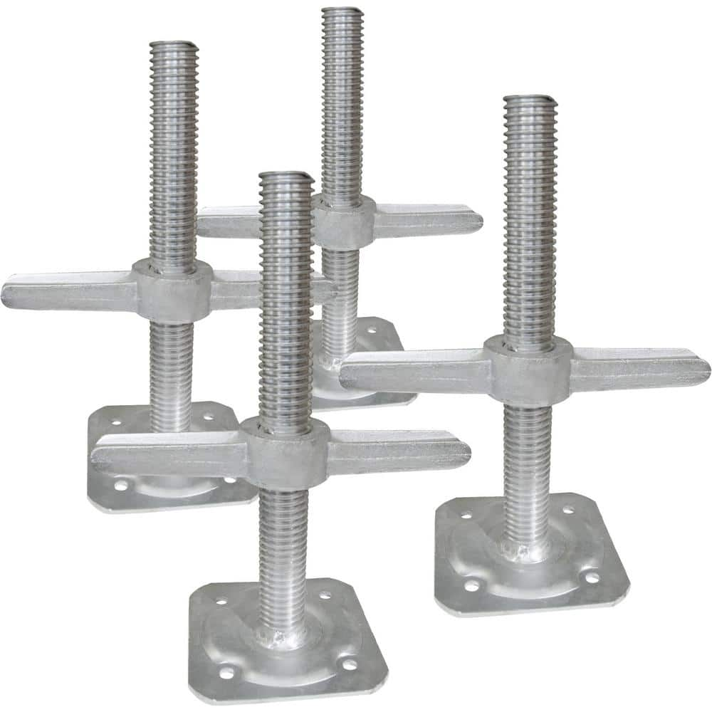 Scaffolding Platform Leveling Jack 4Pc Steel Baker Style Foundation Construction