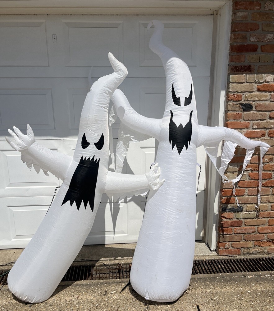 Two Airblown Halloween Ghost Inflatables