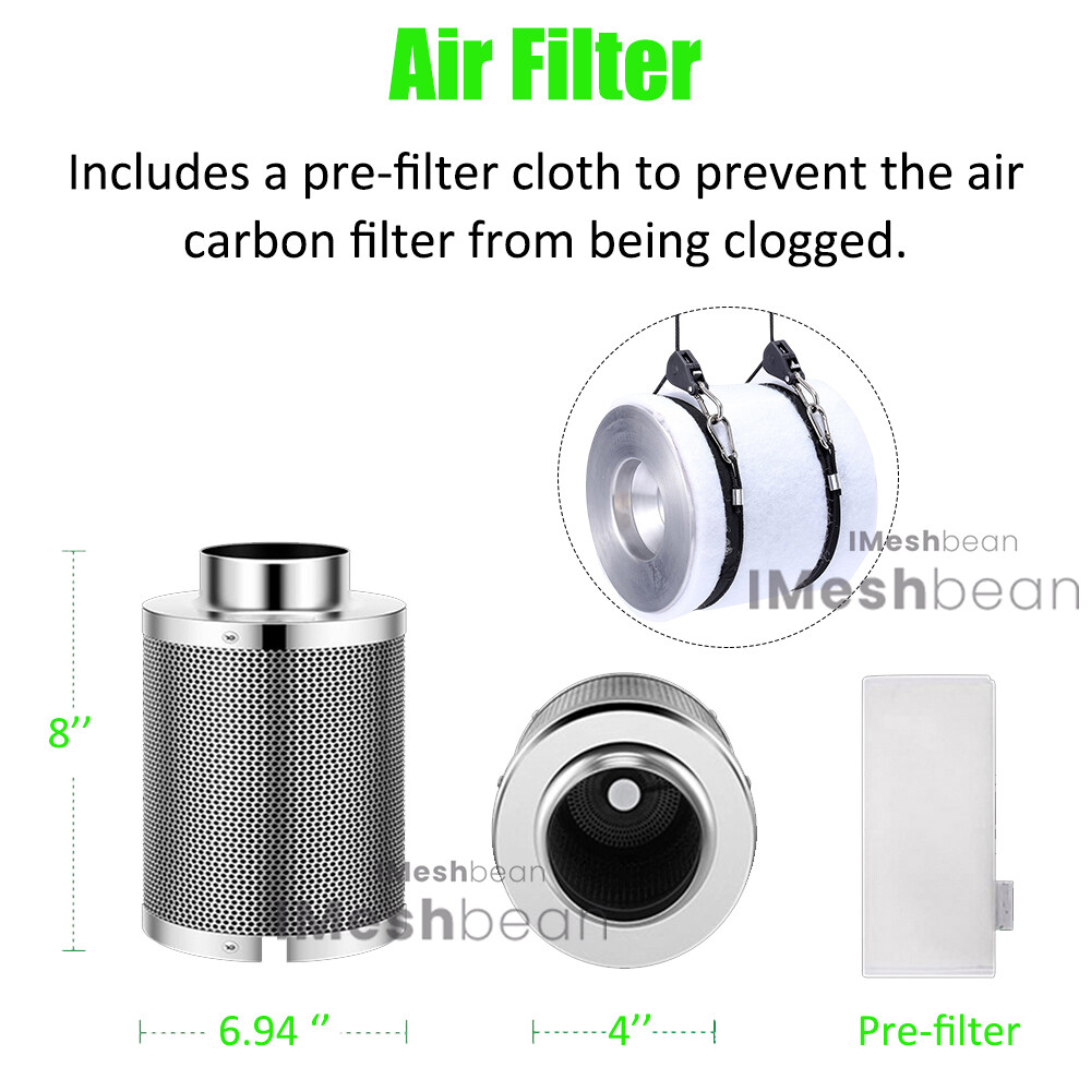 Complete Grow Tent Kit w/LED Full Spectrum Grow Light+Air Filter Kit+Duct Fan