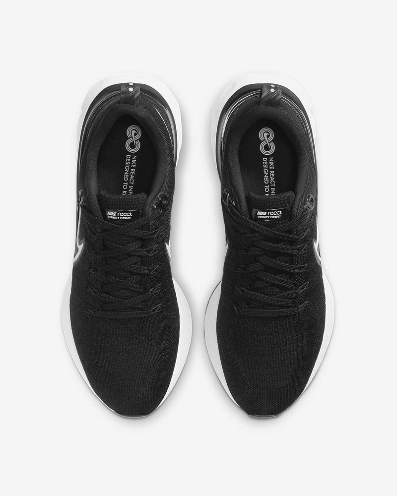 Nike React Infinity Black White Running Shoes