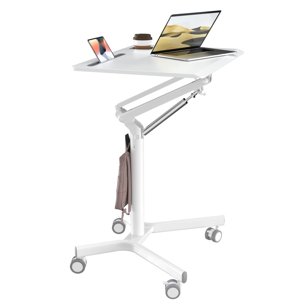 JOY worker Mobile Standing Desk, 28 inch Small Height Adjustable Rolling Lapt...