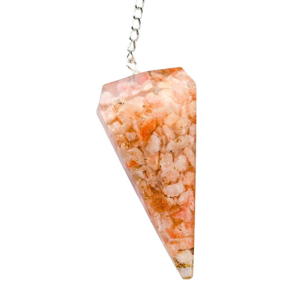 Sunstone Orgone Crystal Pendulums