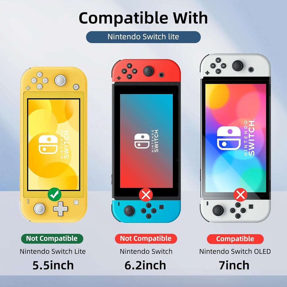 Blue Light Blocking Screen Protectors for Switch Lite 5.5” - 9H Hardness