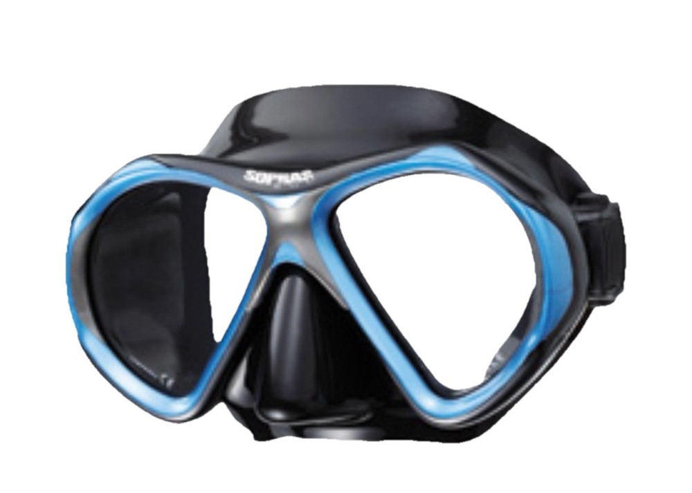 SUPERBA MASK BLACK SILICONE BLUE FRAME